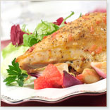 Roast Chicken with Carmelized Grapefruit