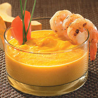 Thai Pumpkin Soup and Shrimp