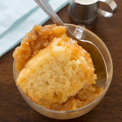 Individual Pudding Chômeur with Apples and Maple Syrup