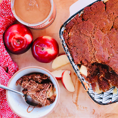 Pouding aux pommes et chocolat