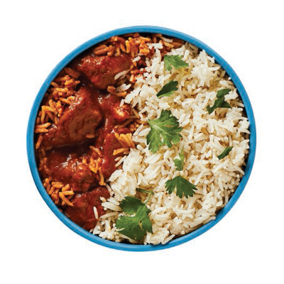 Poulet au beurre avec riz basmati à la noix de coco