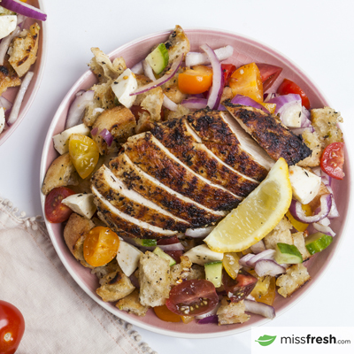 Italian Herbed Grilled Chicken with Summer Panzanella