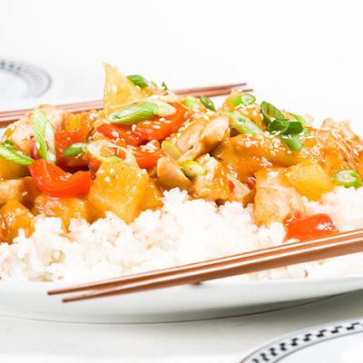 Pineapple Orange Chicken & Rice
