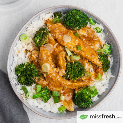 Sundried Tomato Pesto Chicken with Basmati Rice and Crunchy Broccoli