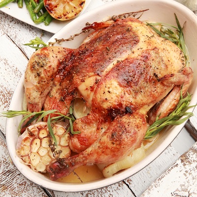 Tarragon, Garlic and Lemon Roast Chicken