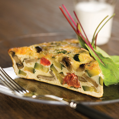 Vegetable Quiche with Cheeses From Here