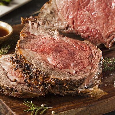 Standing Rib Roast with Cognac Sauce
