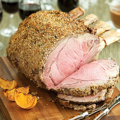 Rib Roast with Walnut Crust and Citrus Sauce