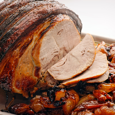 Pork Shoulder Roast with Caramelized Vidalia Sweet Onions and Mustard