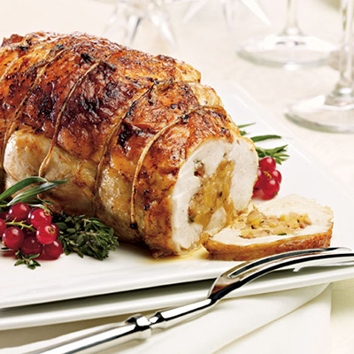 Fruit and Chestnut Stuffed Turkey Roast