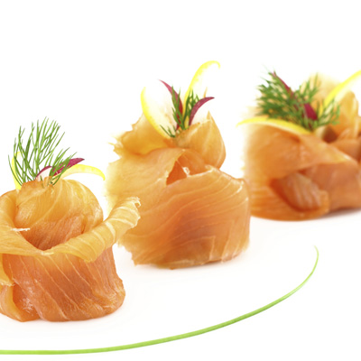 Smoked Salmon Roulade with Parma Ham