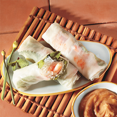 Spring Rolls with Peanut Sauce