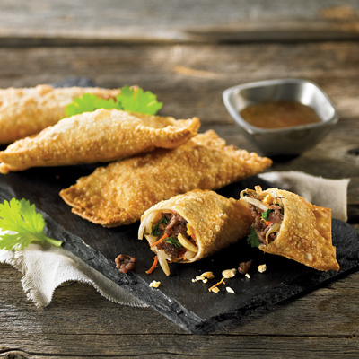 Vegetables and Beef- Mini Egg Rolls