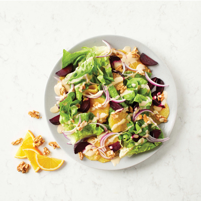 Orange Beet Salad with Miso Yogurt dressing