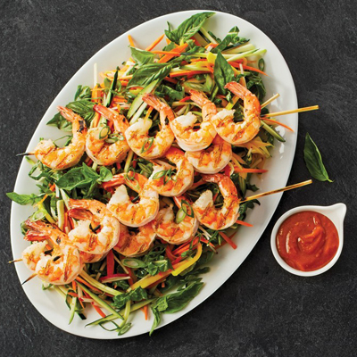 Salade de crevettes aux arachides à la thaïlandaise