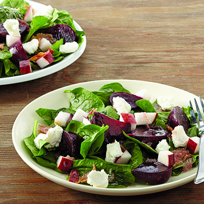 Roasted Beet, Spinach and Apple Salad