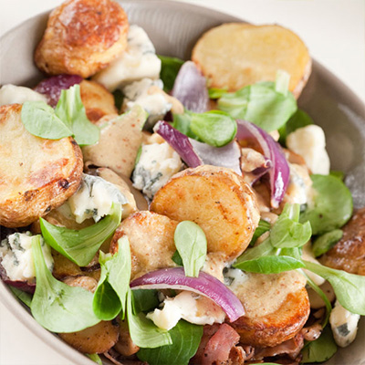 Presqu’île, Potato, Pancetta and Pecan Salad with Cider Vinegar Dressing