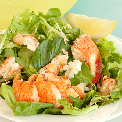 Lobster Iceberg lettuce Salad with Muskmelon Sauce
