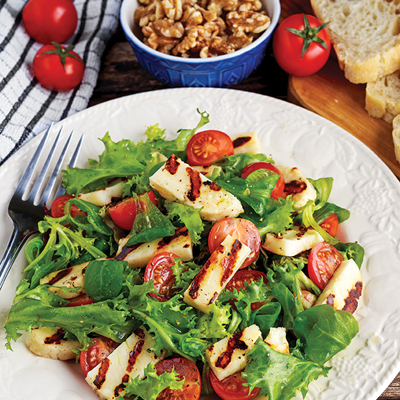 Savoury Vegetable and Grilled Cheese Salad