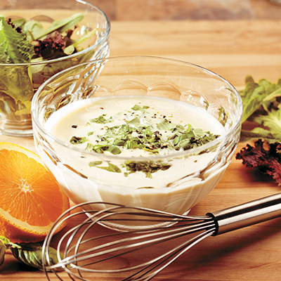 Mesclun Salad with Creamy Maple Dressing