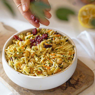 Salade d'orzo, sucrée salée