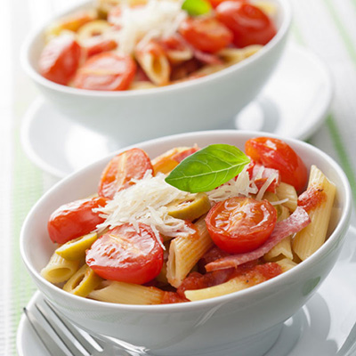 Cherry Tomato and Salami  Salad