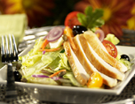 Salade de poulet et sa vinaigrette au citron