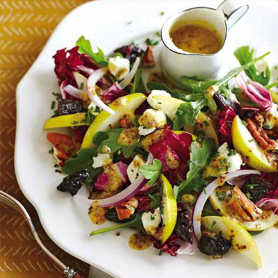 Chevre, Pear, Arugula and Radicchio Salad