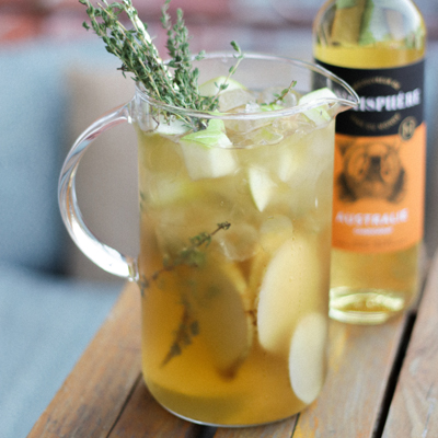 White Apple and Ginger Sangria