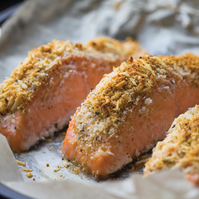 Salmon with Parmesan Crust