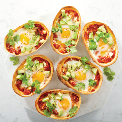 Bol de tortillas Shakshuka