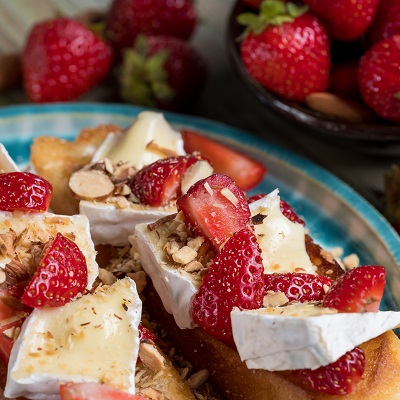 Strawberry Shortcake with Brie from here