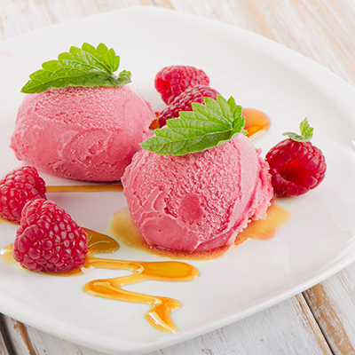 Fresh Honey & Raspberry Sorbet