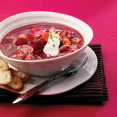 Beet, Cabbage and Mushroom Soup