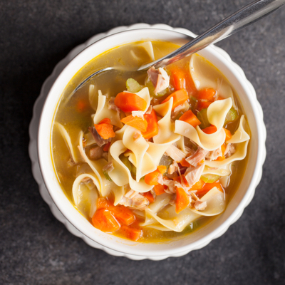 Turkey, Vegetable, and Noodle Soup