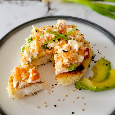 Sushi pizza au homard