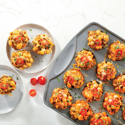 Taco Mac and Cheese Cups