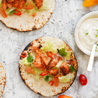 Speedy salmon tacos