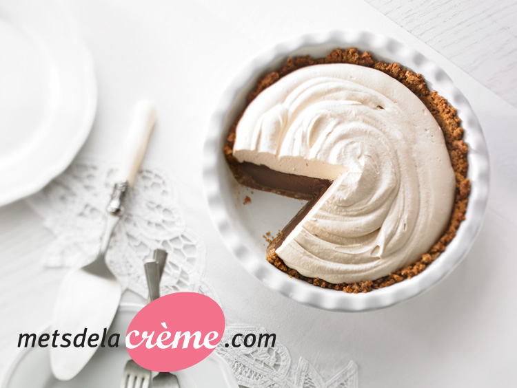 Chocolate Pie with Coffee Whipped Cream