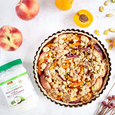 Peach, Apricot and Pistachio Pie