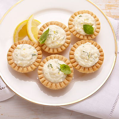 Ricotta Lemon Basil Tarts
