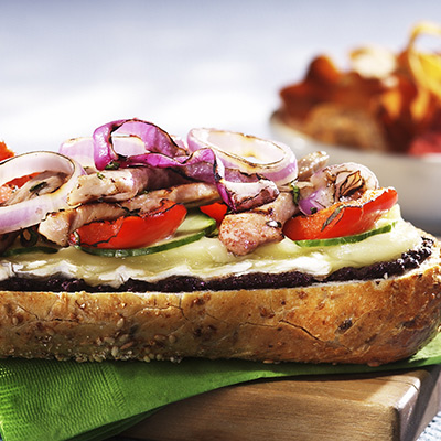 Open-faced Provençal Pork Sandwiches