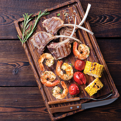 Lamb and Shrimp Surf &Turf