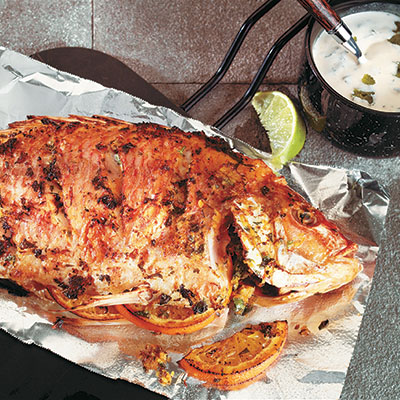 Baked Whole Tilapia with Ginger Orange Stuffing