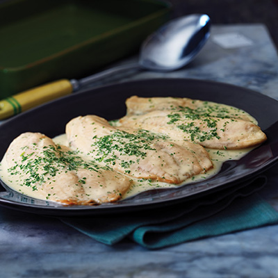 Pan Poached Tilapia with White Wine Sauce