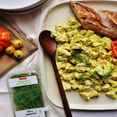 Creamy Tofu Scramble with Dill