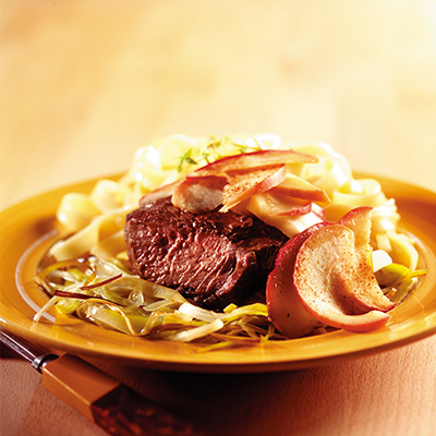 Horsemeat Tournedos with Sweet and Sour Apples