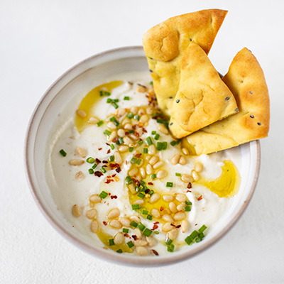 Whipped Feta Dip with Honey & Pine Nuts