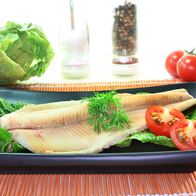 Lettuce-wrapped whole trout