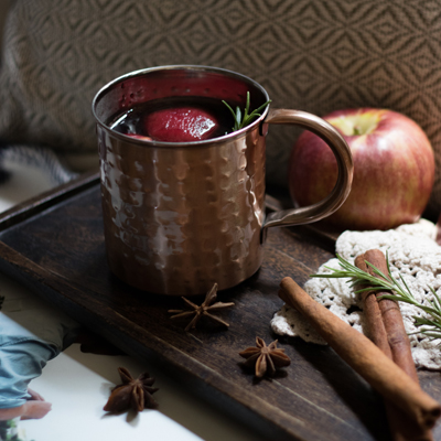 Mulled Wine with Cortland apple